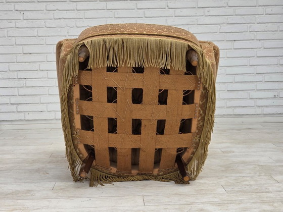 1960s, Danish Armchair, Furniture Velour, Beech Wood – Textile (photo 13 of 17)