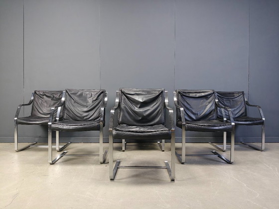 Image 1 of Ensemble de 6 fauteuils Rudolf Glatzel pour Knoll Art Collection, années 1980