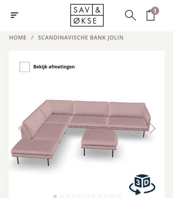 Image 1 of Sofá de diseño Sav&Okse, en forma de L con otomana