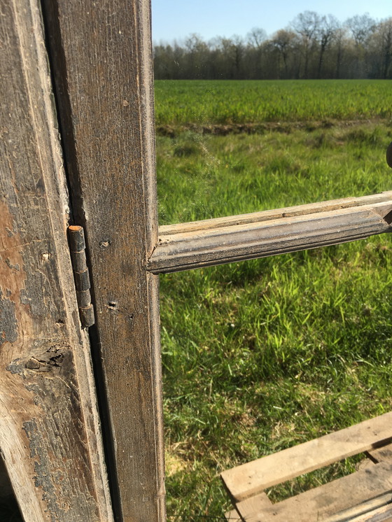 Image 1 of Getransformeerde vintage eiken spiegel