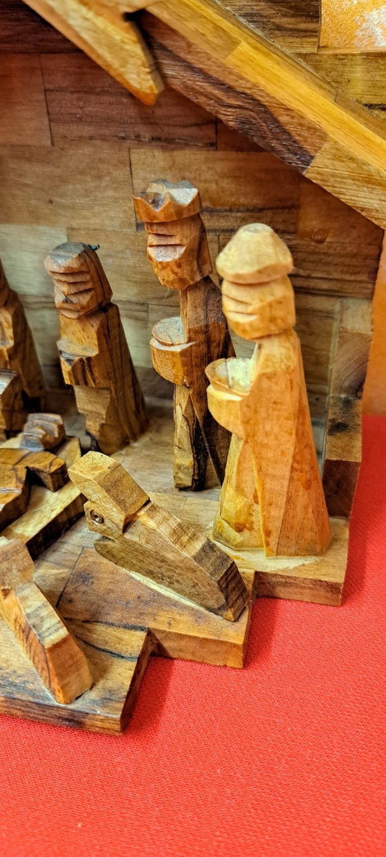 Crèche de Jérusalem faite à la main, Sculptures, Bois, Marron (photo 6 sur 10)