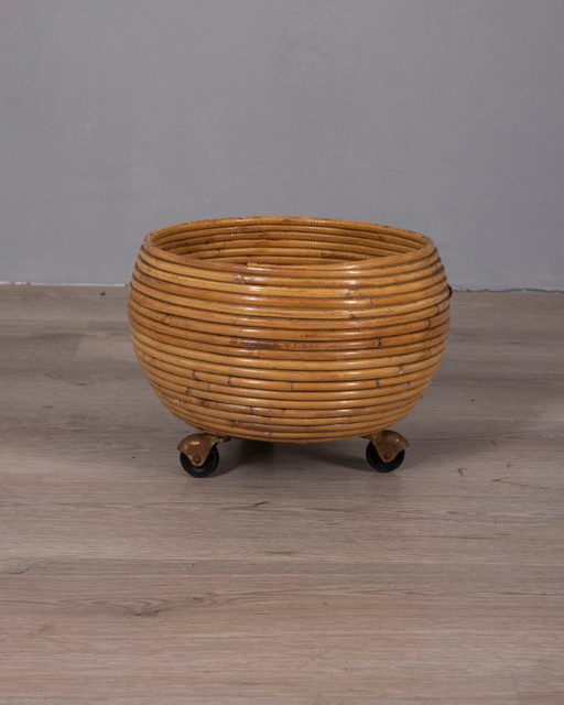 Vintage 1960s Italian Design Bamboo Plant Stand – tuinaccessoires