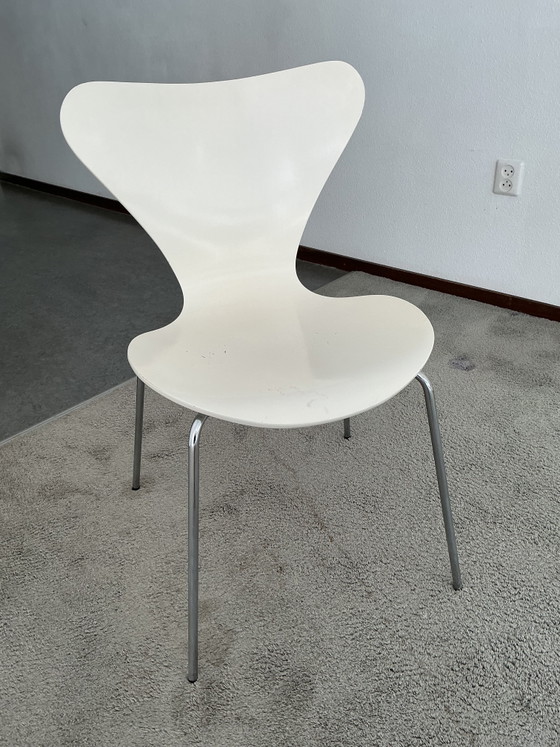 Image 1 of Sedie Butterfly - 6 pezzi - Arne Jacobsen per Fritz Hansen - Bianche - 1978. = DA VENDERE SUBITO!