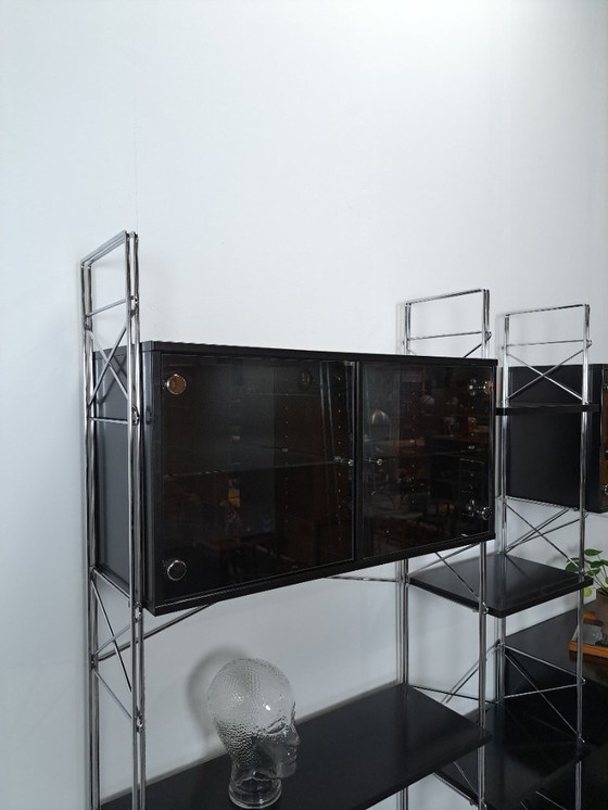 Image 1 of Armoire modulaire Denka de design danois, supports et étagères chromés