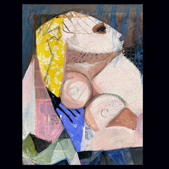 Expressionist and erotic painting by N. Boéri Véfour. France, 1990s – Paintings & Drawings, Paper (photo 2 of 11)