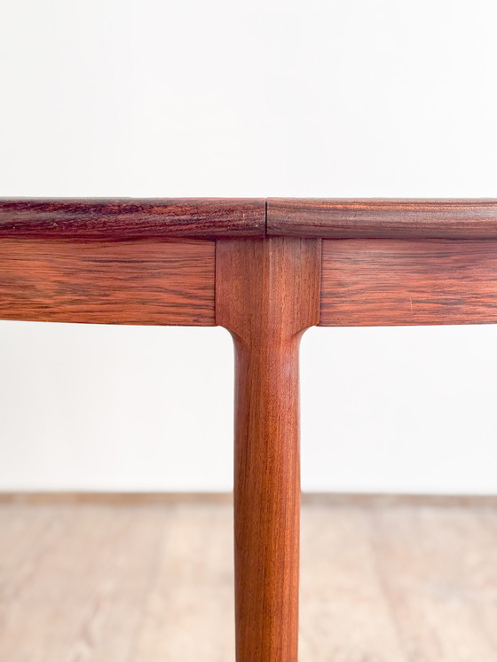 Image 1 of Table de salle à manger extensible de Niels O. Møller pour JL Mollers, ronde, design danois, années 1950, Danemark