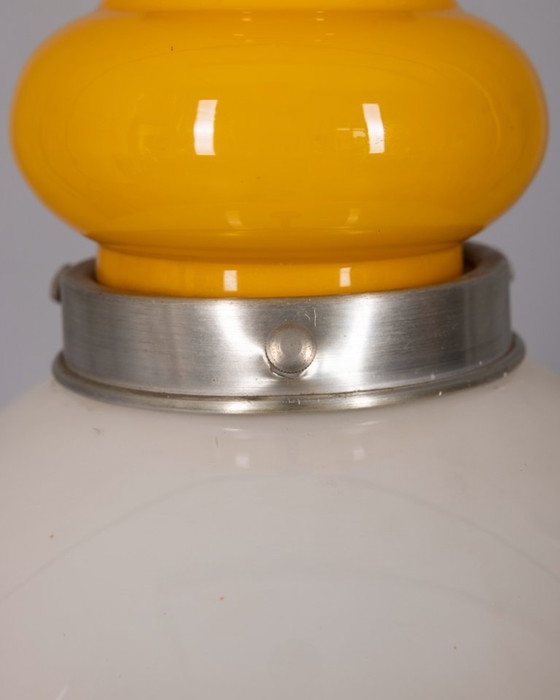 Lampadario vintage italiano in vetro giallo, stile Space Age, anni '70 – Glass (photo 6 of 7)