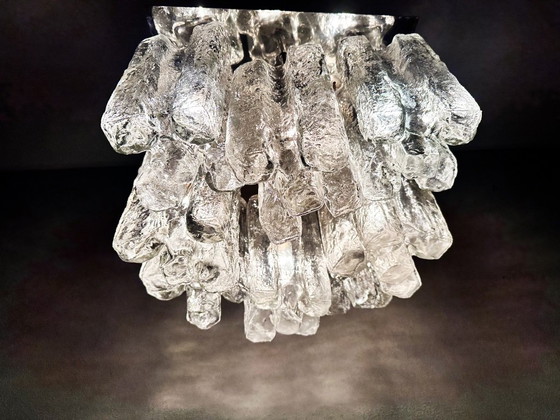 Vintage Kalmar Granada lamp, Ceiling lights, Glass, Chrome, Silver (photo 4 of 14)