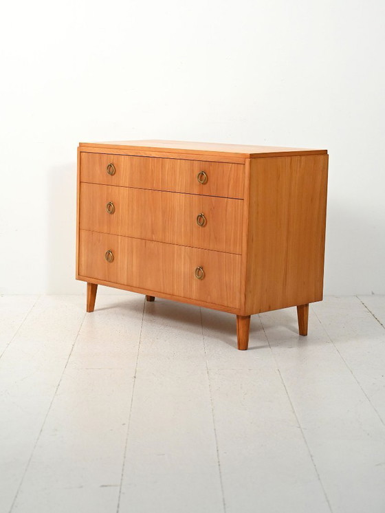 Image 1 of 1930s–40s Scandinavian Art Deco elm chest of drawers