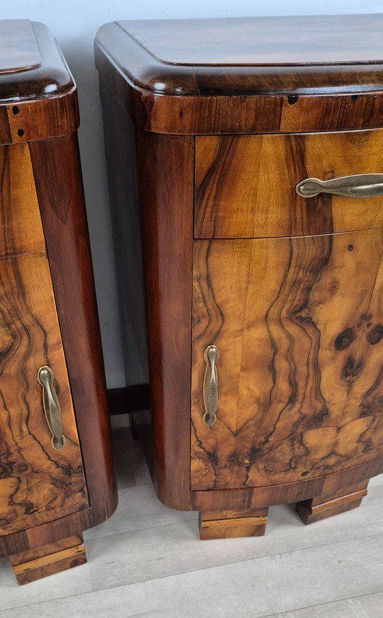 Image 1 of Mesitas de noche Art Déco Emiliani de 1928