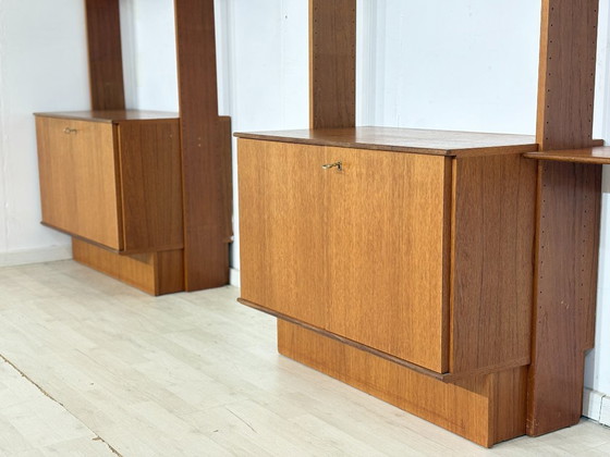 Modular mid-century wall shelf by interna-Peter Pedrides / Teak shelving system 1960s – Shelving unit, Wood (photo 26 of 27)