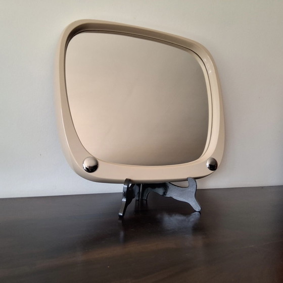 Image 1 of Vintage kunststof wandspiegel, mooi design jaren 70