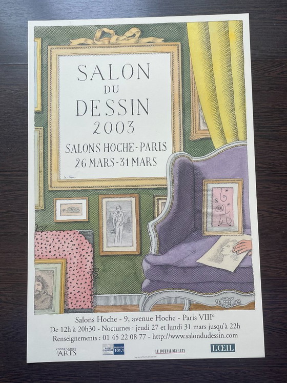 Originele poster van Pierre Le-Tan – Salon du Dessin, Parijs 2003 – Paper (photo 5 of 5)