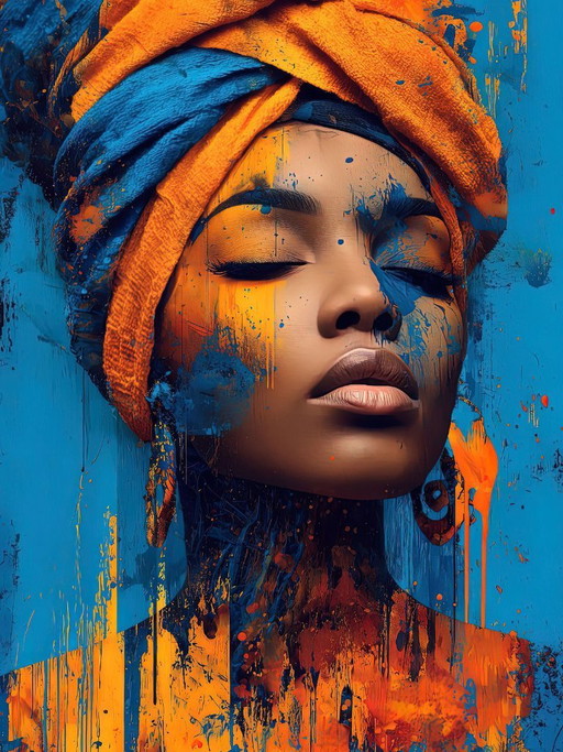 Alberto RICARDO - Mujer Afro - Tela d'artista