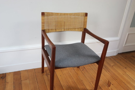 Image 1 of Poltrona scandinava vintage in teak e rattan, 1960