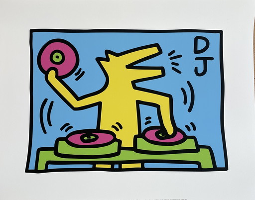 Keith Haring (1958-1990), Untitled (DJ), 1983, Licensed by Artestar NY, Printed in U.K.