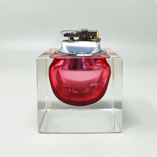 Encendedor de mesa Flavio Poli Murano Sommerso de cristal, década de 1960. Hecho en Italia. (photo 2 of 9)