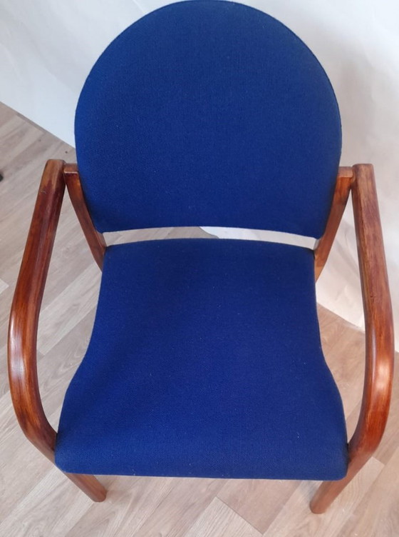 Image 1 of 6 X Norway blue fabric stacking conference chairs