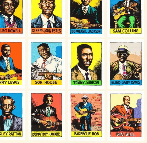 Image 1 of Robert Crumb Heroes of the Blues - Poster 50 × 70 cm