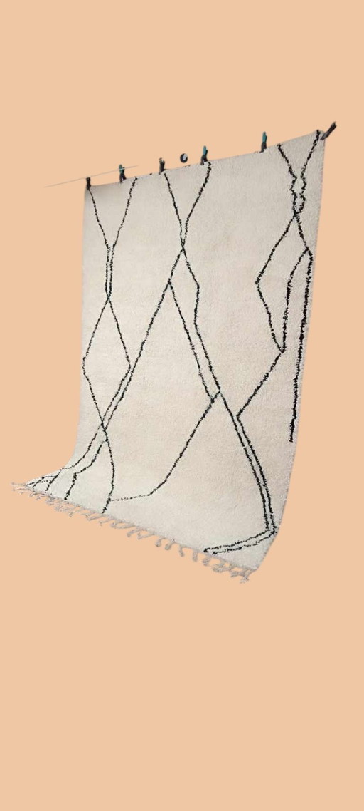 Tapis berbère laine vierge Tapis marocain - 300 x 200 cm 302x 296 m Type B12.4