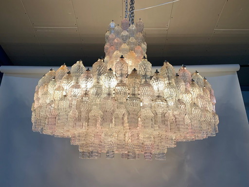 Seguso Vetri d’ Arte 1960’s chandelier by Flavio Poli