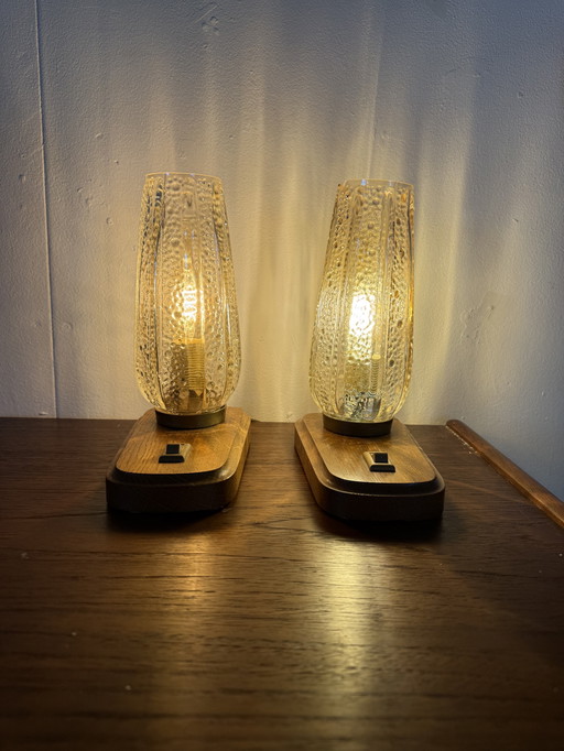 Ensemble de 2 lampes de chevet vintage Paul Neuhaus '60