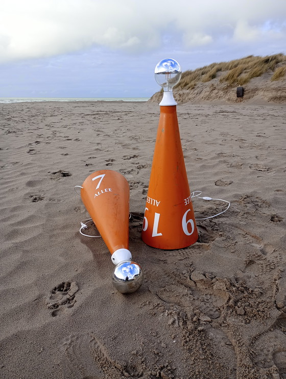 Image 1 of Lampadaire conique industriel en aluminium fait main