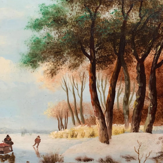 Table "Winter skating". – Paintings & Drawings, Wood (photo 3 of 6)