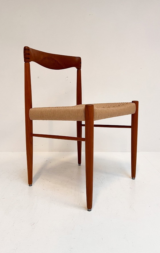 Image 1 of Gereviseerde Set Van 4 Papercord Stoelen Van H. Klein Voor Bramin, 1960's