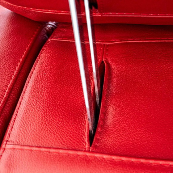 Image 1 of Sofá Roche Bobois Synopsis de 3 plazas – cuero rojo – excelente estado