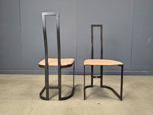 Postmodernistische eetkamerstoelen van Gastone Rinaldi voor Thema, Italië, jaren 80 - set van 6