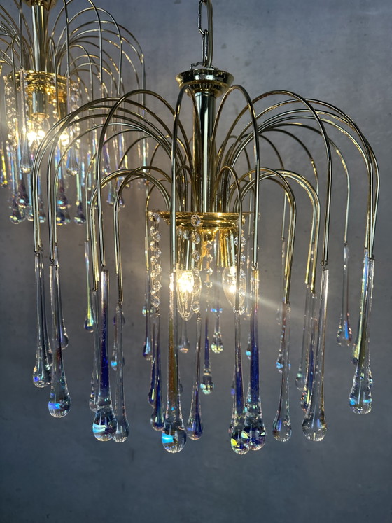 Image 1 of Lustre Hollywood Regency en forme de larme - Massif