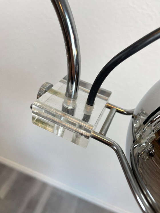 Image 1 of Space Age floor lamp, chrome, 2-light, globe spotlights