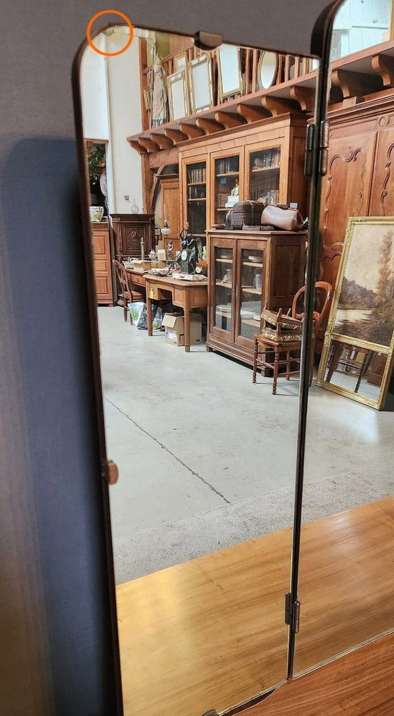 Image 1 of Tocador de nogal veteado, estilo Art Déco – 1930