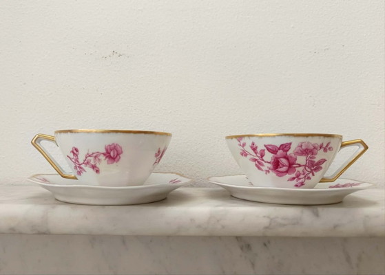 8x Limoges Haviland Jugendstil-Porzellantassen – Tischdekoration, Porcelain (photo 9 of 11)