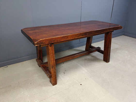 Image 1 of Esstisch aus Massivholz im Brutalismus, 1960er Jahre