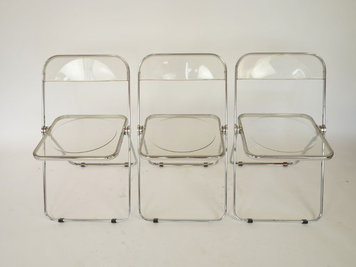 Giancarlo Piretti Plia folding chairs vintage design 1960s