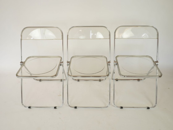 Image 1 of Giancarlo Piretti Plia folding chairs vintage design 1960s