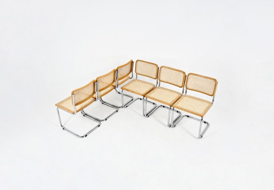Image 1 of Dining Chairs Style B32 by Marcel Breuer, Set of 6