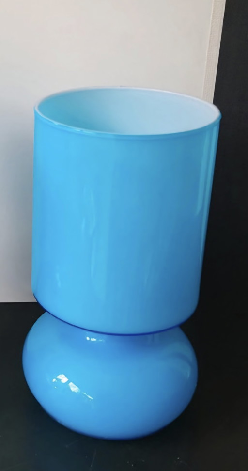 Lampe de table vintage Ikea Lykta turquoise des années 1990. – tafellampen, Glass (photo 2 of 6)