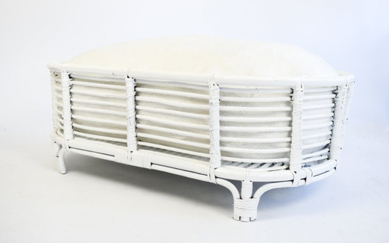 Image 1 of Neuer handgefertigter Hundekorb aus Rattan mit Memory-Schaum-Kissen und waschbarem Bezug