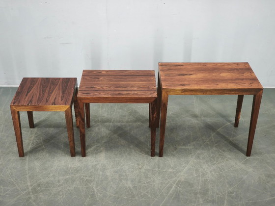 Image 1 of Tables gigognes Severin Hansen pour Haslev, Danemark, années 1960