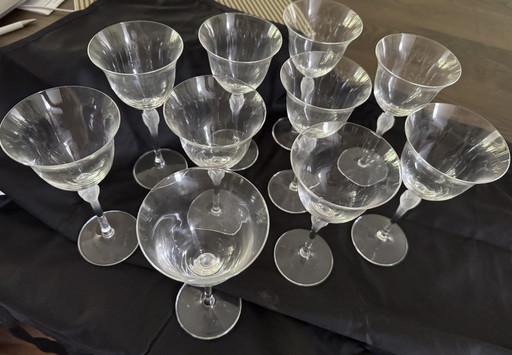 Hoya crystal wijn en champagne glazen crocus