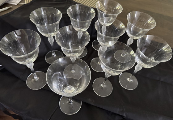 Image 1 of Verres à vin et à champagne en cristal Hoya crocus