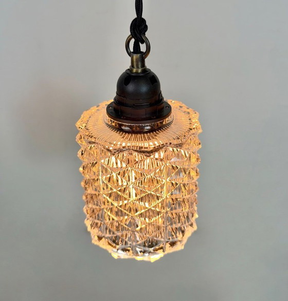 Image 1 of Vintage Cut Glass Ceiling Light, 1970s