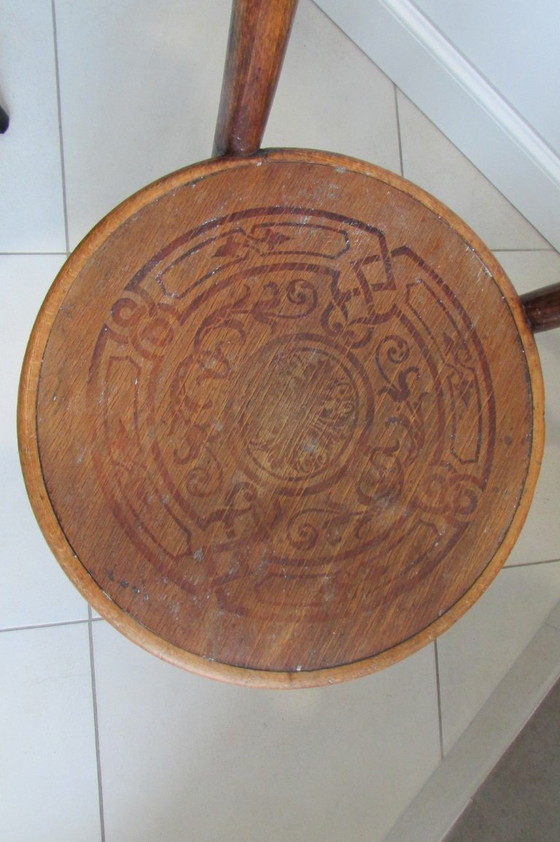 Image 1 of Bistro-Stuhl mit verziertem Sitz von Jacob & Josef Kohn