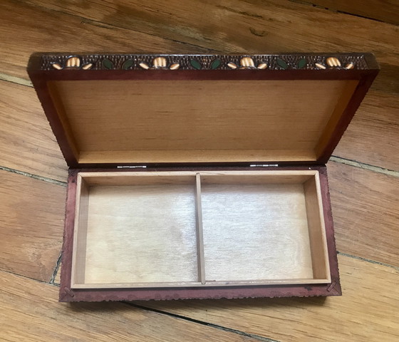 Image 1 of Carved wood box Bulgaria
