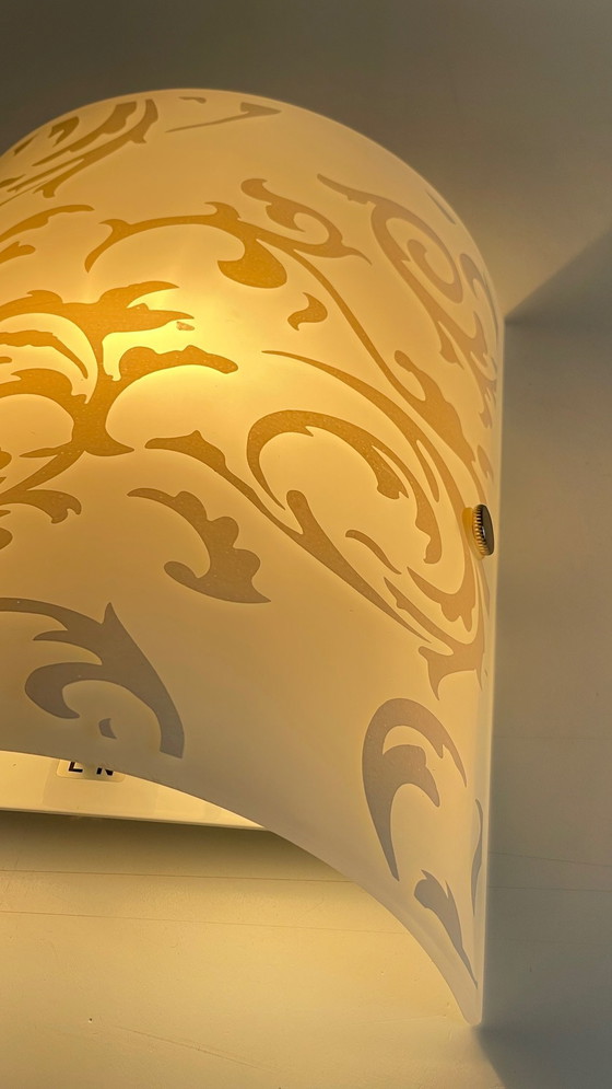 Image 1 of Polished and Silk-screened Glass Wall Lamp by Eglo