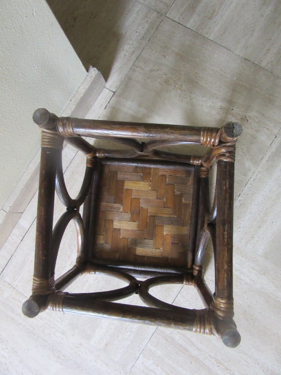 Image 1 of Vintage Rattan/Bamboo Side Table