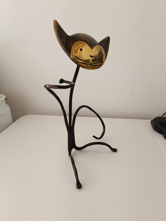 Image 1 of Porte-bouteille en forme de chat autrichien par Walter Bosse, années 1950